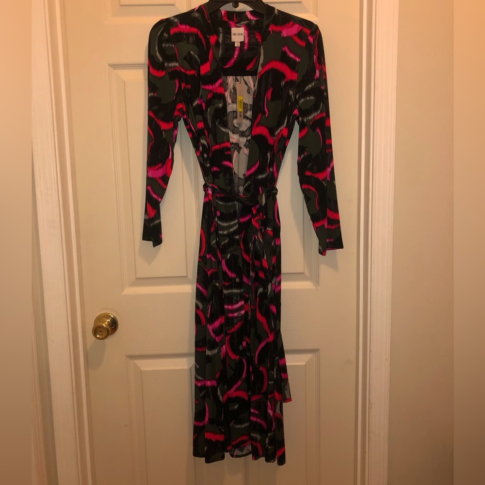 New-Nic & Zoe semi-camo long sleeve dress.